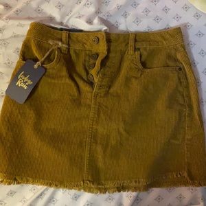 Corduroy beige/tan skirt